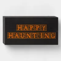 Happy Haunting Wooden Box Sign