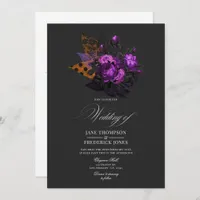 Romantic Shabby-Chic Gothic Floral Design Invitation