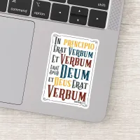 In Principio Erat Verbum Latin Bible Verse Sticker