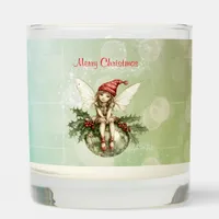 Cute Christmas Fairy on an Ornament Scented Candle