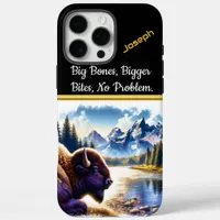 Majestic Buffalo by a Serene Mountain River iPhone 16 Pro Max Case