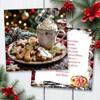 Sweet Personalized Christmas | Coffee and Cookies Card