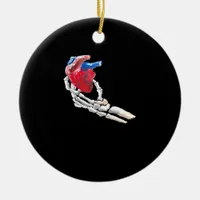 This Is My Heart - Skeleton Heart Hands Ceramic Ornament