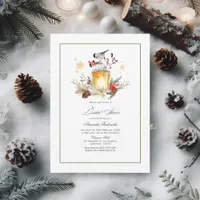 Rustic Winterland Pine and Spruce Bridal Shower Invitation