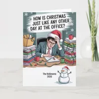 Funny Office Humor Christmas Holiday Card