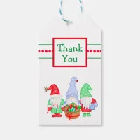 Festive Christmas Gnomes Thank You Gift Tag