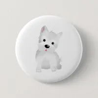 Westie dog button