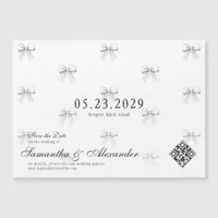 Bows & Wedding Vows Preppy Coquette Save The Date Magnetic Invitation