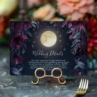 Midnight Garden Moon Wedding Details Enclosure Card