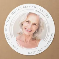 Loved Beyond Words Missed Beyond Measure Photo Classic Round Sticker