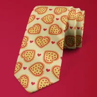 Pizza Hearts Cute Fun Pizza Lover Neck Tie