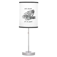 Till Death Do Us Part Skeleton Hands Cream Classic Table Lamp