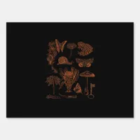 Botanical Art, Frog Fungi Goblincore Aesthetic Cot Sign