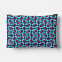 Blue Pink Cute Modern Pattern Accessory Pouch