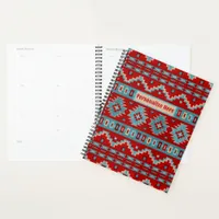 Southwest Mesas Turquoise & Red Personalized Planner