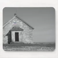 One Room School in Black and White Selective Color Mouse Pad