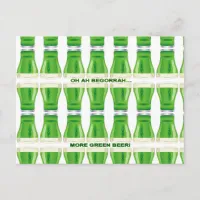 St. Patrick's Green Beer Pattern Postcard