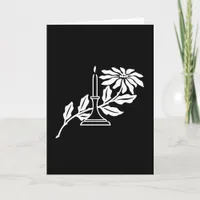 Card - Greeting -  Candle and Flower Graphic