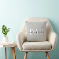 Custom Dad Names Typography Star Throw Pillow