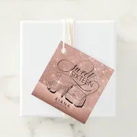 Glitter and Shine Sweet 16 V2 Rose Gold ID675 Favor Tags