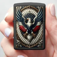 Monarch Eagle Leather-Style Opulent Zippo Lighter