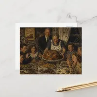 Thanksgiving Horror Spiders Invade the Dinner Postcard
