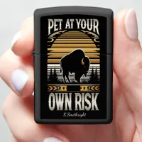 Sunset Beast: Approach with Caution Zippo Lighter