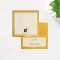 Add A Logo Gold Faux Metallic Earring Display Card