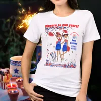 Once a Lifetime US 250th Anniversary Cheer White Tri-Blend Shirt