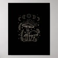 Goblincore Aesthetic Academia Cottagecore Mushroom Poster