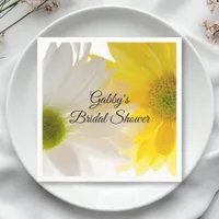 Yellow and White Daisies Bridal Shower Paper Napkins