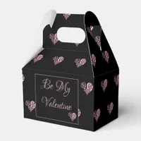 Personalized Pink Filigree Heart  Favor Boxes