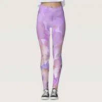 *~* Soft Floral Feminine Watercolor Ombre Leggings