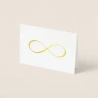 Gold Infinity Symbol Calligraphy Thank You Foil Card