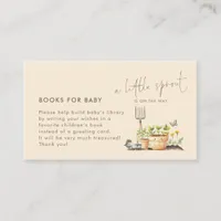 Little Sprout Books for Baby Shower Enclosure Card