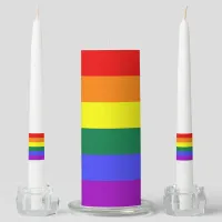 LGBT Rainbow Pride Flag Unity Candle Set