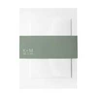 Mood Minimalist Wedding Green ID741 Invitation Belly Band