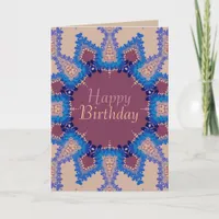 Happy Birthday Lace Star Greeting Card
