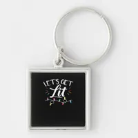 Christmas Design - Let's Get Lit Keychain