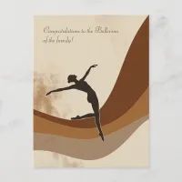 Brown Ballerina Postcard