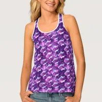 Purple Floral Tank Top