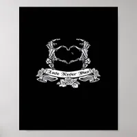 Skeleton Hand Design  Poster