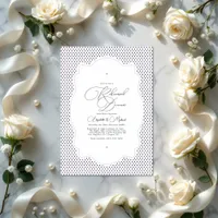 Vintage Polka Dot and Lace Rehearsal Dinner Invitation