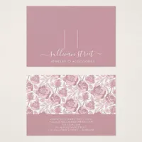 Floral Pink Hair Clip Barrette Display Card