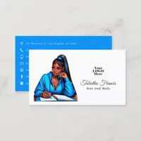 Strong Afro Black Woman Empowerment Art Business Card