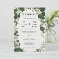 Elegant Ivy Wedding Table Plan and Invitations