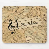 Pieces of Vintage Music ID389 Mouse Pad