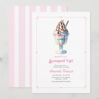 She's Been Scooped Up! Pastel Sundae Bridal Shower Invitation