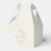 Elegant Rose Gold Orchid Monogram Wedding  Favor Boxes