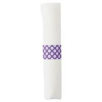 Whimsical Polka-Dotted Purple and White Napkin Bands